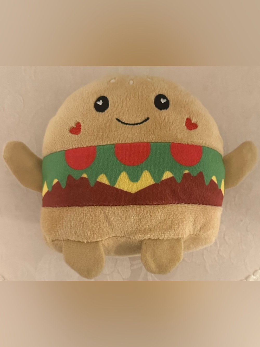 Cute Smiling Cheeseburger Plush